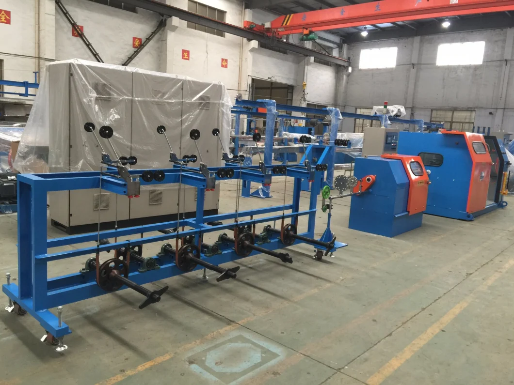 Copper Cable Core Unilay Wire Single Twist Buncher Bunching Stranding Coiling Extrusion Rewinding Winding Tubular Drawing Extruder Recycling Machinery Machine