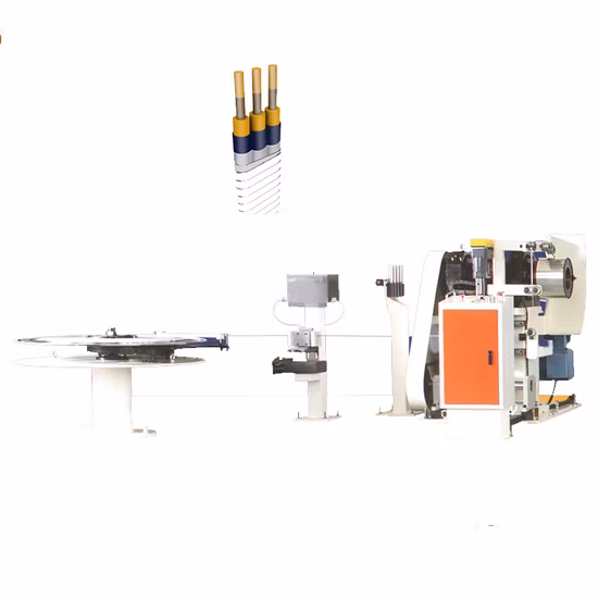 Non-Spray Submersible Pump Flat Cable Armoring and Winding Machine