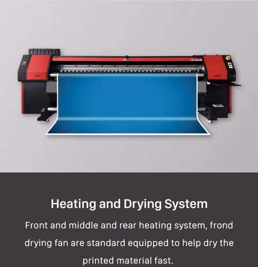 China High Speedy and Resolution 10 Feet Eco Solvent Ink Printer Machine with Take up System